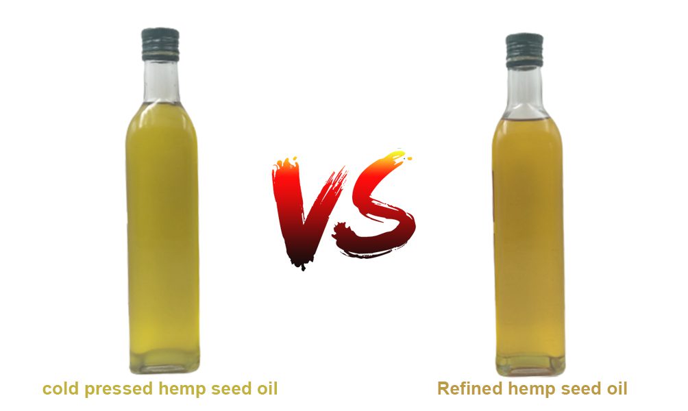 Kaltes Hanfsamenöl VS raffiniertes Hanfsamenöl Cold Hemp seed oil  VS  refine hemp seed oil
