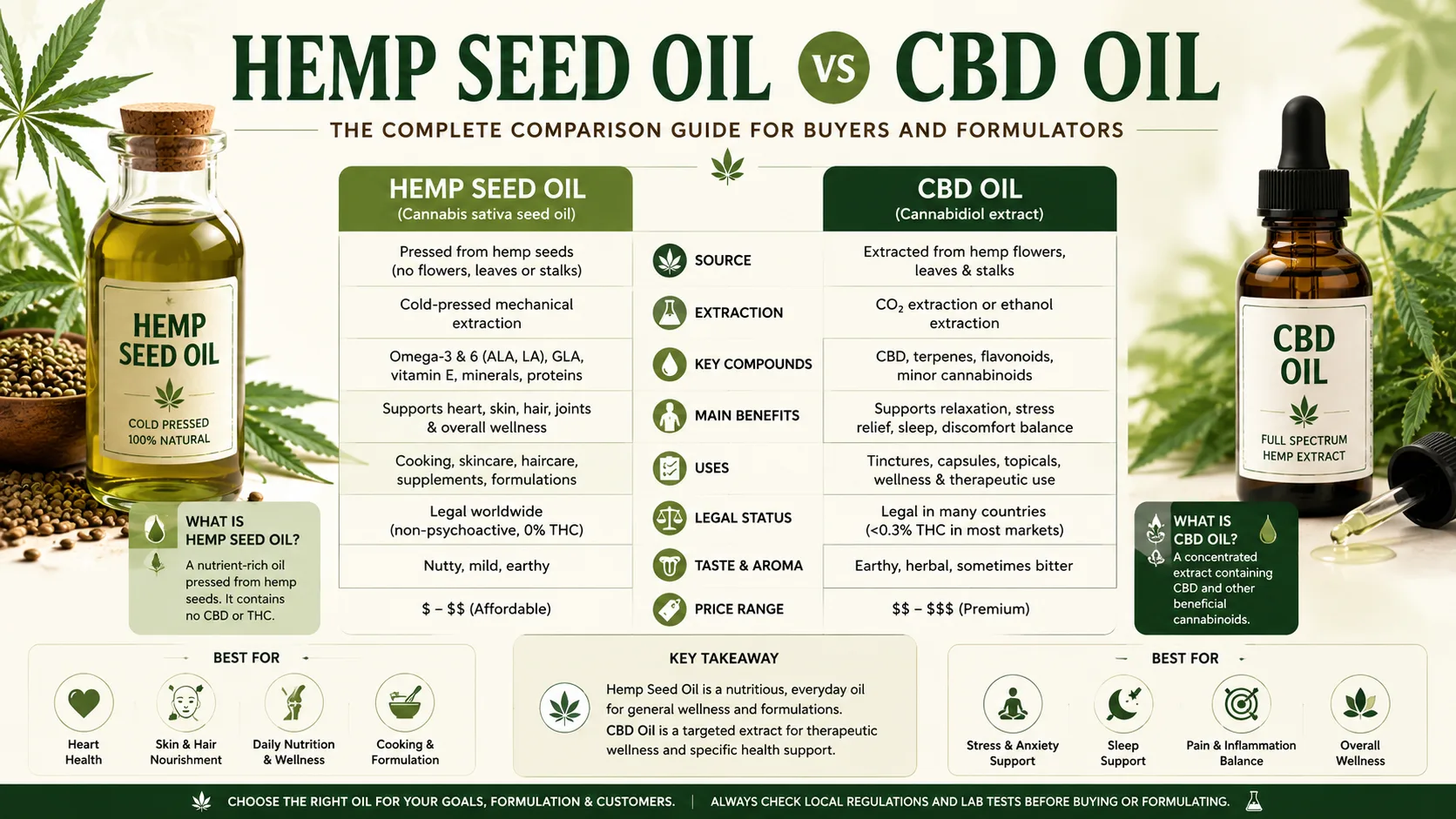 Den Unterschied Verstehen: Bio-Hanfsamenöl Vs. Cbd-Öl Hemp Seed Oil Vs Cbd Oil The Complete Comparison Guide For Buyers And Formulators