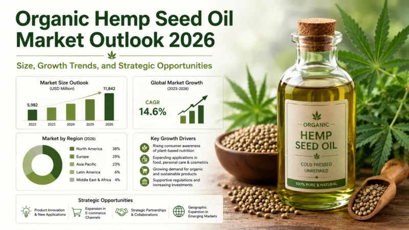 Marktausblick 2026 Für Organisches Hanfsamenöl: Größe, Wachstumstrends Und Strategische Chancen Organic Hemp Seed Oil Market Outlook 2026 Size, Growth Trends, And Strategic Opportunities