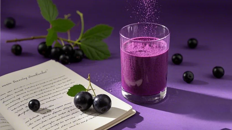 Entfesseln Sie Die Kraft Der Natur Mit Bio-Schwarze-Johannisbeeren-Pulver Unlock The Power Of Nature With Organic Black Currant Powder