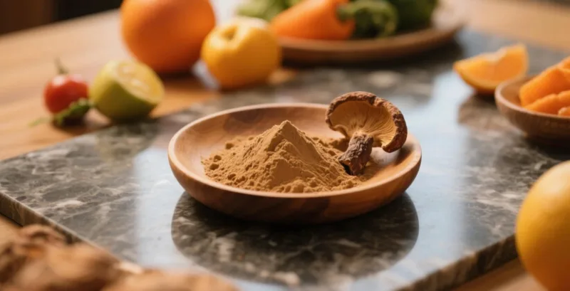 Entdecken Sie Die Gesundheitlichen Vorteile Von Bio-Reishi-Pilzpulver Für Das Tägliche Wohlbefinden Organic Reishi Mushroom Powder