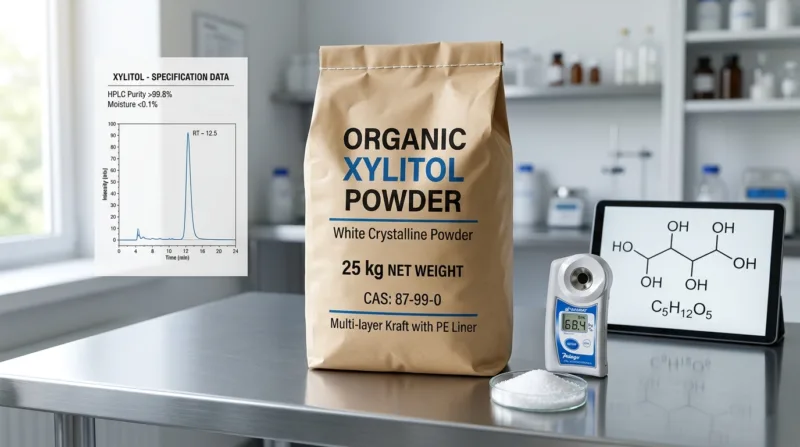 Xylitolpulver-Technischer Leitfaden: Reinheitsstandards Und Süßungsanwendungen Organic Xylitol Powder Technical Specifications And Formulation Guide — Purity, Applications, And Sweetener Comparison