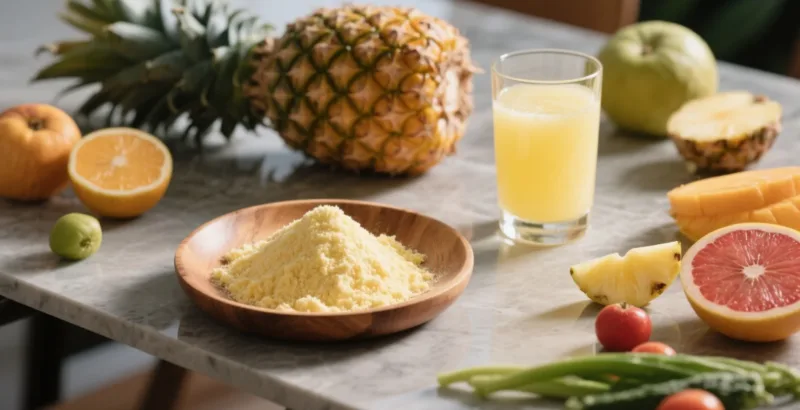 Warum Sollten Sie Sich Für Bio-Ananaspulver Für Ihre Lebensmittel- Und Getränkeanwendungen Entscheiden? Organic Pineapple Powder &Amp; Juice