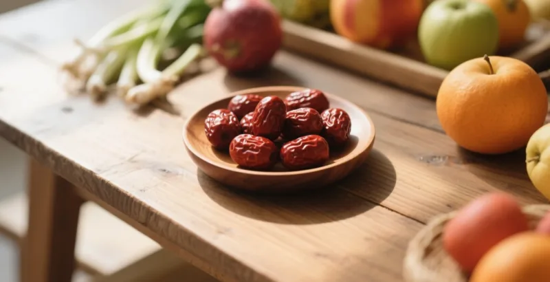 Natürliche Energie Aus Roten Datteln: Organische Superfrucht Für Vitalität Und Wohlbefinden Organic Red Dates