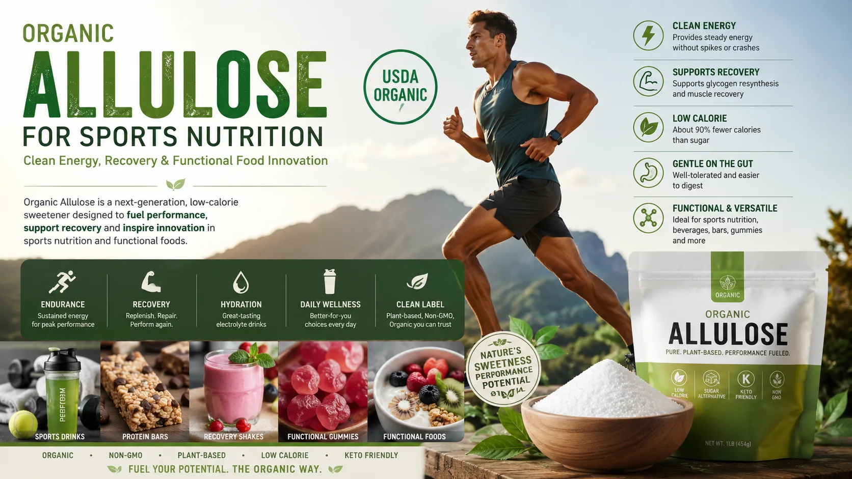 Bio-Allulose Für Sporternährung: Saubere Energie, Erholung Und Funktionelle Lebensmittelinnovation Bio-Allulose Für Sporternährung: Saubere Energie, Erholung Und Funktionelle Lebensmittelinnovation