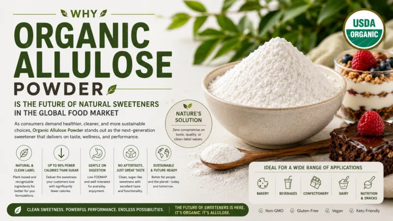Die Globale Wende Zu Natürlichen Süßungsmitteln: Warum Bio-Allulose 2025–2026 An Boden Gewinnt Why Organic Allulose Powder Is The Future Of Natural Sweeteners In The Global Food Market